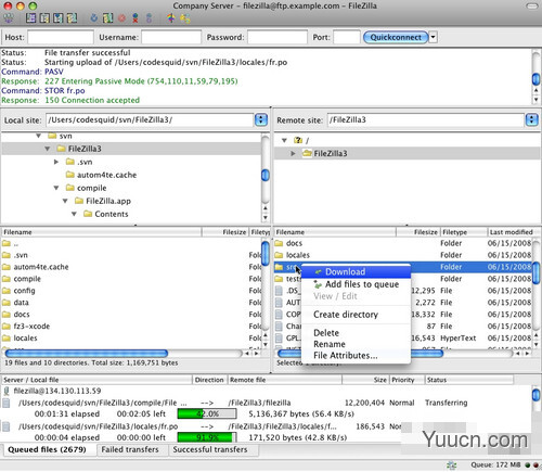 FileZilla(FTP客户端工具) for Mac V3.55.0 多语中文版 苹果电脑版